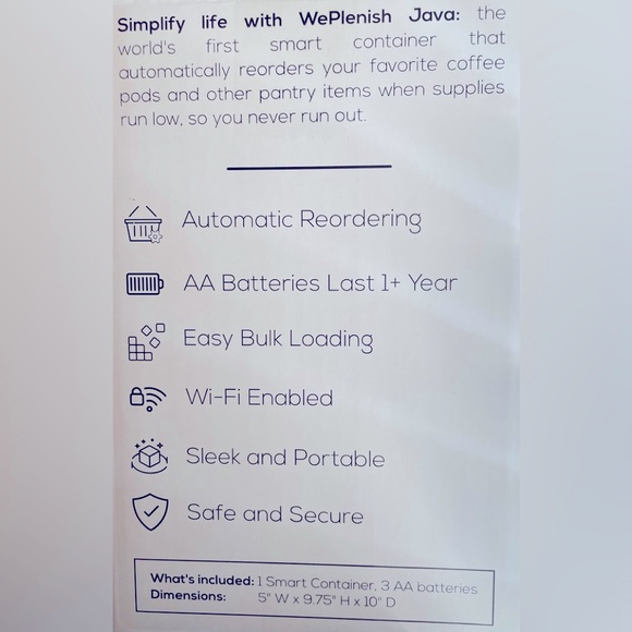 ❗5 For $2️⃣5️⃣ Bundle Sale❗️WePlenish JavaSMART Coffee Pod Auto Refill Container - Picture 7 of 9